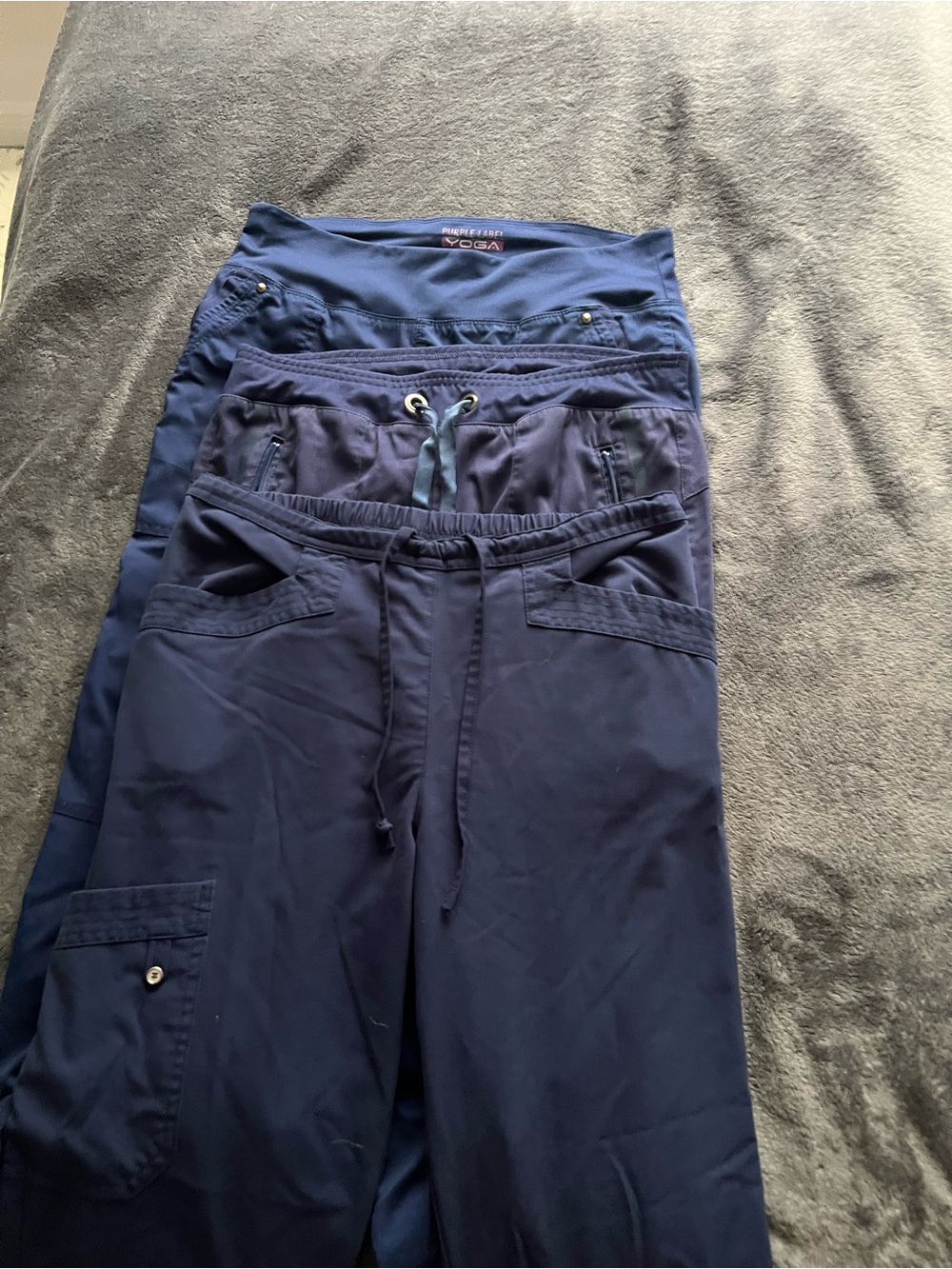 Grey's Anatomy Women's Navy Blue Scrub Pants Trio (Set of 3)